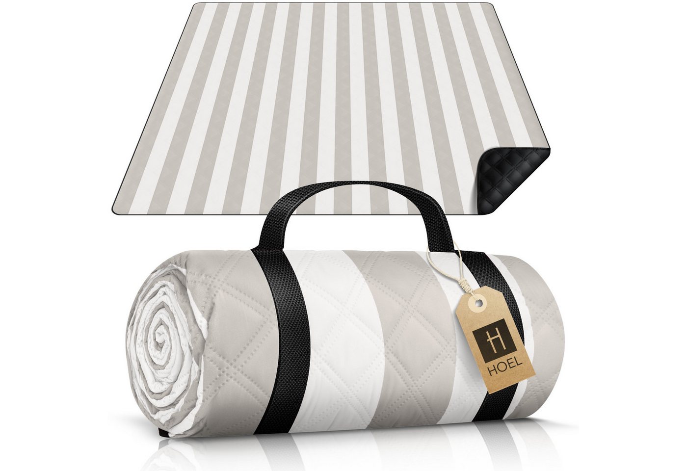 Picknickdecke HOEL® Picknickdecke 200x200 cm wasserabweisend + isoliert XXL, HOEL