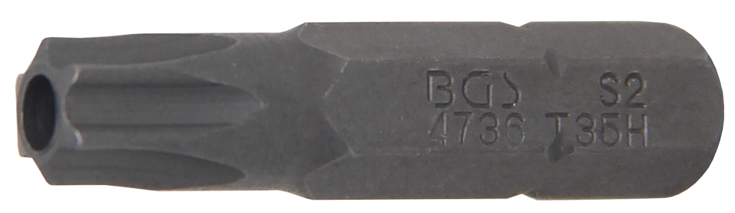 T35 mm T-Profil BGS 6,3 Bohrung (1/4), (für Bit, Antrieb technic Außensechskant Torx) Bit-Schraubendreher mit