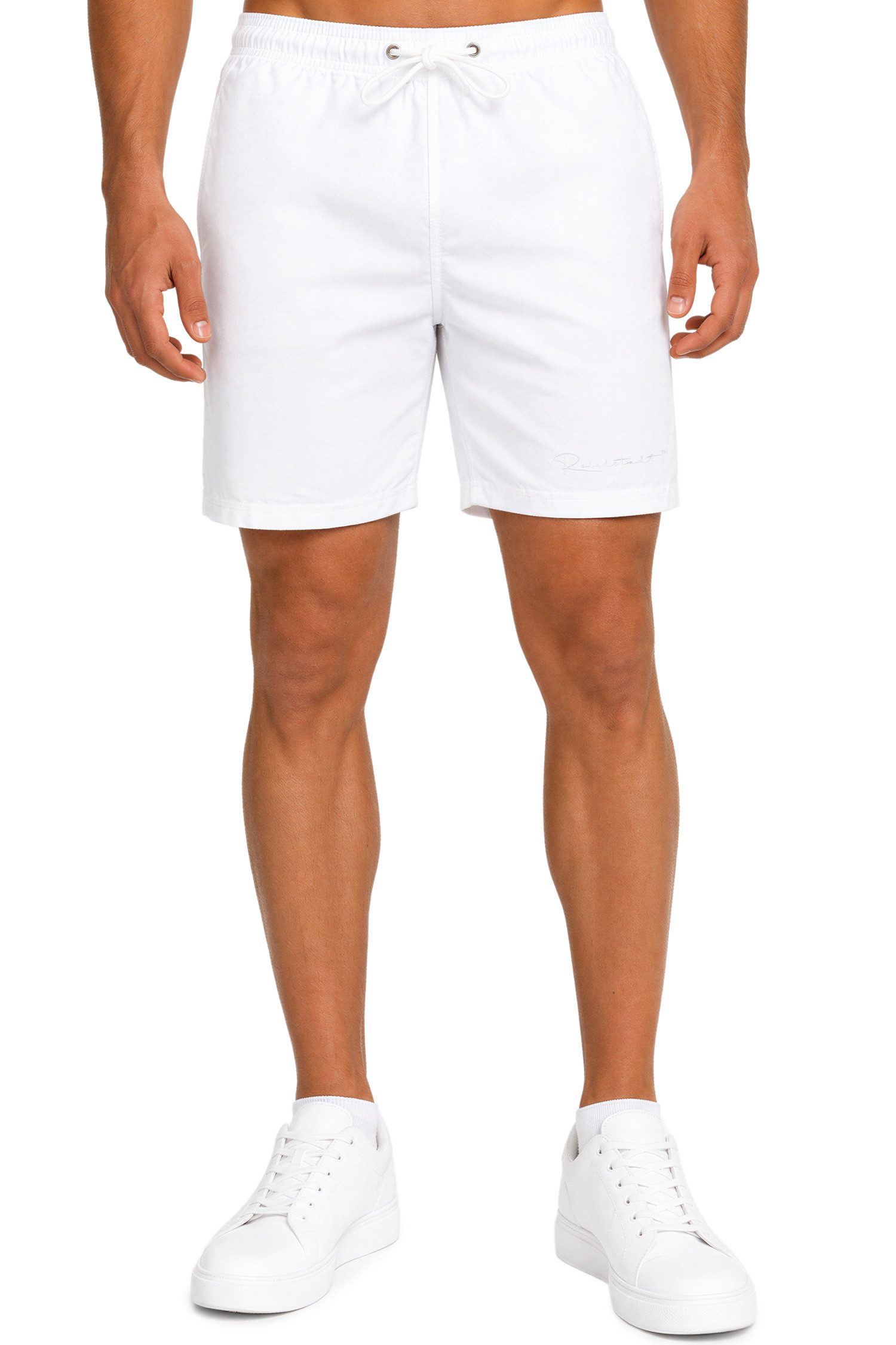 Reichstadt Badeshorts Herren Regular Fit Badehose Mid Waist 25RS073 Brandname-Stitching als dezentes Design-Highlight