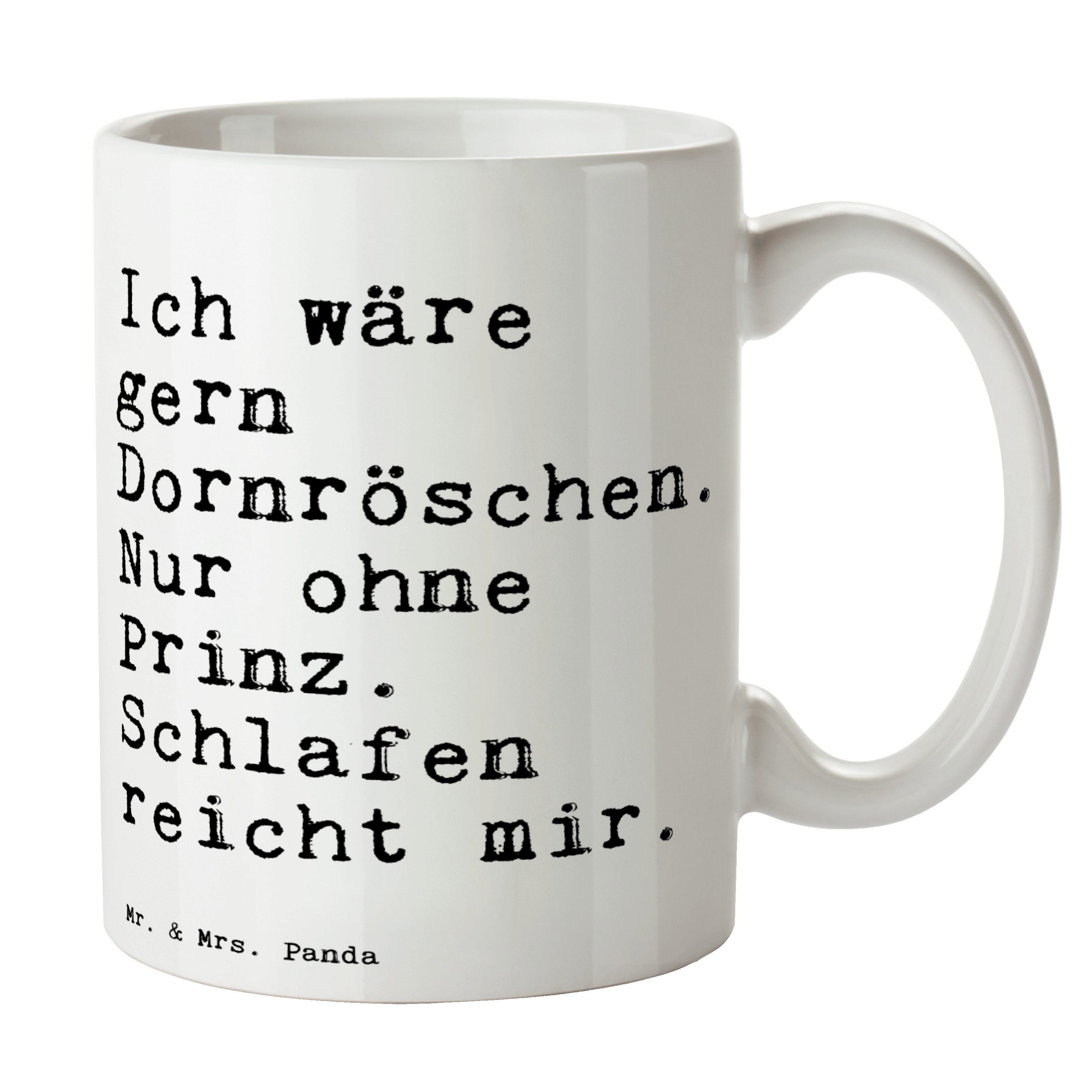 Mr. & Mrs. Panda Tasse »Ich wäre gern Dornröschen.... Weiß Schenken