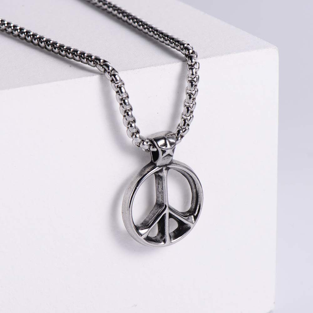 Paletti Kettenanhänger Edelstahl Peace Kettenanhänger, Peace- günstig online kaufen