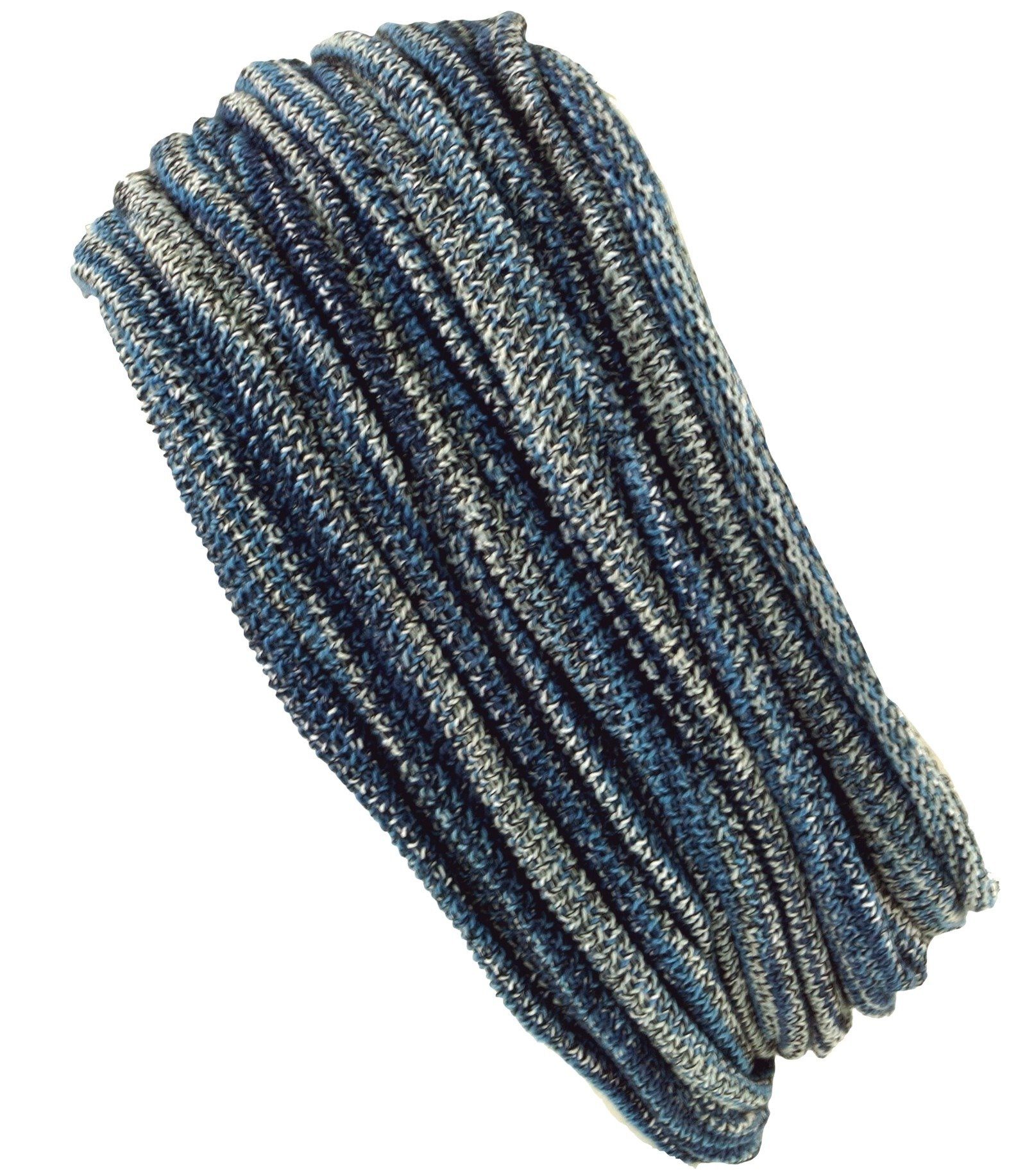 Guru-Shop Stirnband Loopschal Dread Magic blau Wrap, Hairband, Schlauchschal