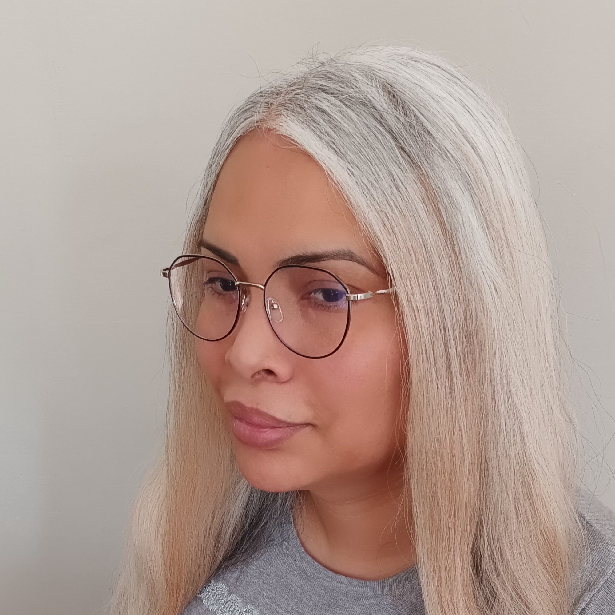 LUXXADA Sonnenbrille (Eckige Anti Blau Licht Brille Hexagon Form Metallbrille Brillenbeutel) PC Computerbrille Anti Blue Light Gläser Panto Brille