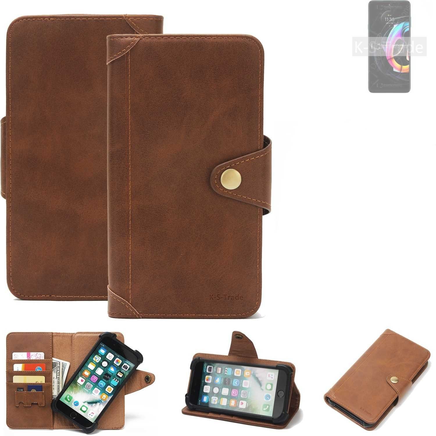 K-S-Trade Handyhülle für Motorola Edge 20 Lite, Handyhülle Schutz Hülle Walletcase Bookstyle Tasche Case