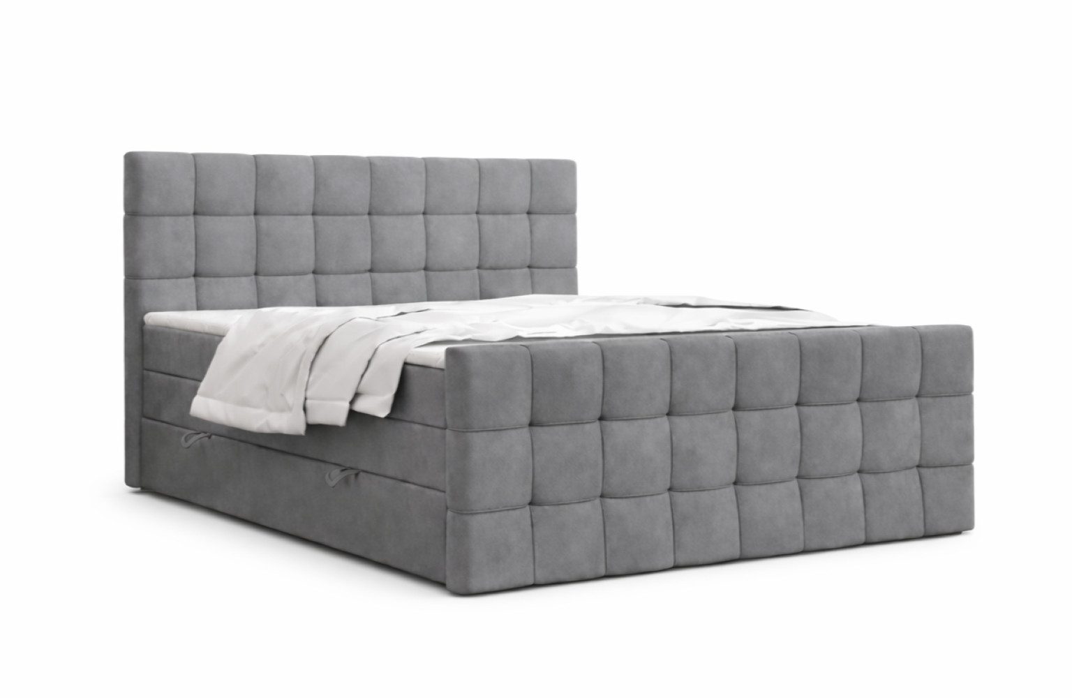 Labett Boxspringbett mit Bettkasten, Doppelmatratze, IGANTE KING 160x200 180x200 200x200 (Boxspringbett, Bettkasten, Matratze, Topper), Bonellfederkern- und Taschenfederkernmatratze