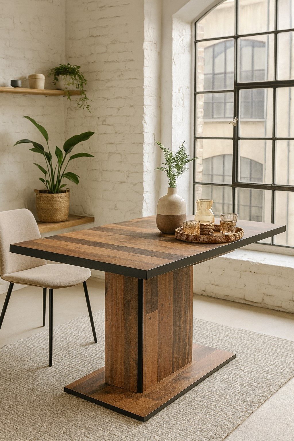 moebel-direkt-online Säulen-Esstisch Esstisch von 140 cm bis auf 180 cm ausziehbar, Tischplatte ausziehbar