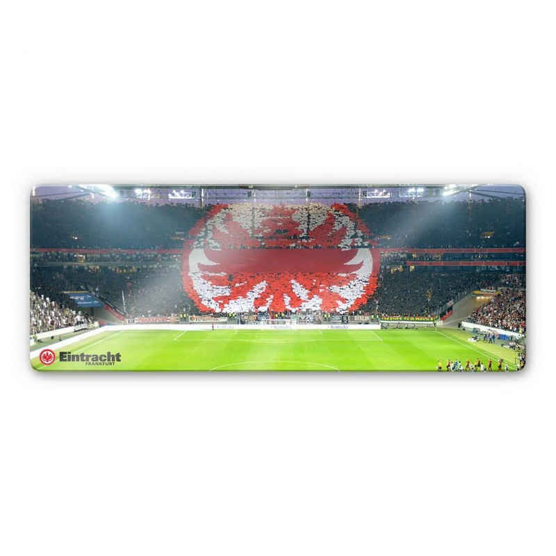 Eintracht Frankfurt Gemälde »Fußball Glasbild Modern Eintracht Frankfurt Arena Fanlogo«, Sportverein Deko Bilder