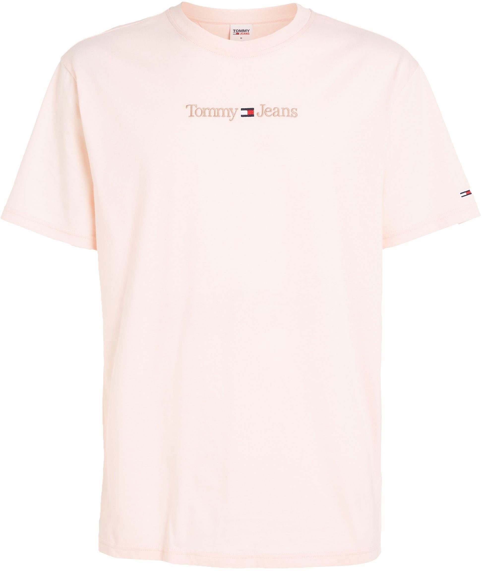 Tommy Jeans Faint Pink TEXT TJM T-Shirt SMALL TEE CLSC