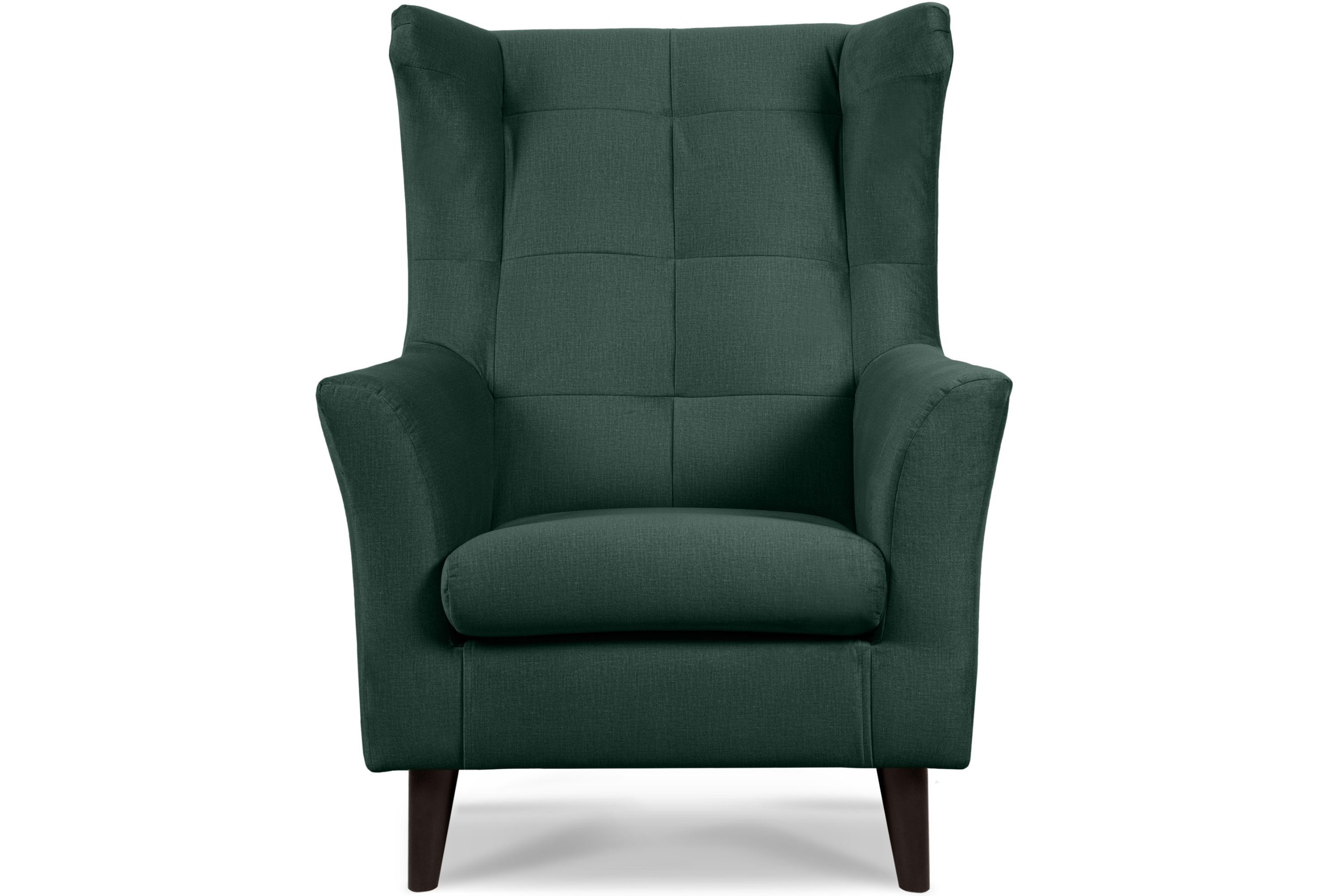 KONSIMO® Ohrensessel SALIS Sessel mit Armlehne, wasserabweisender Oberstoff,gewellte Feder und Schaumstoff im Sitz