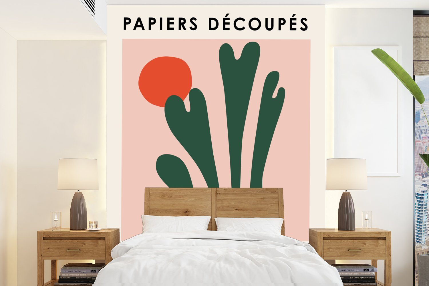 MuchoWow Fototapete Matisse - Kunst - Abstrakt - Sonne, Matt, bedruckt, (4 St), Montagefertig Vinyl Tapete für Wohnzimmer, Wandtapete