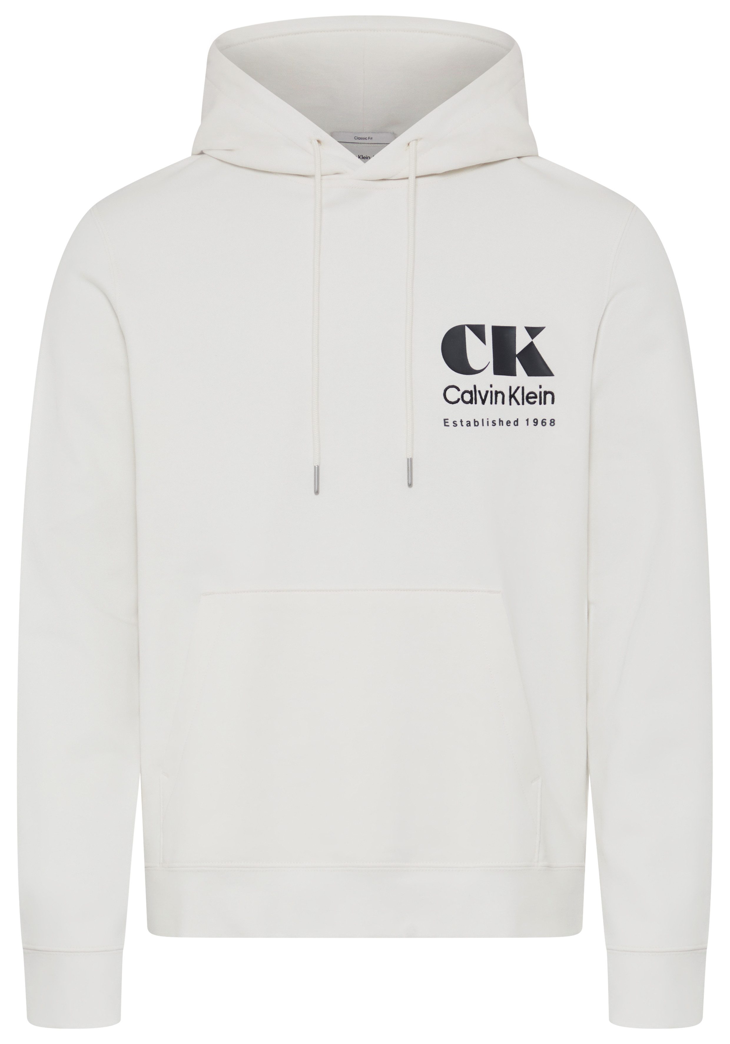 Calvin Klein Jeans Kapuzensweatshirt großer Rückendruck, Regular Fit, reine Baumwolle
