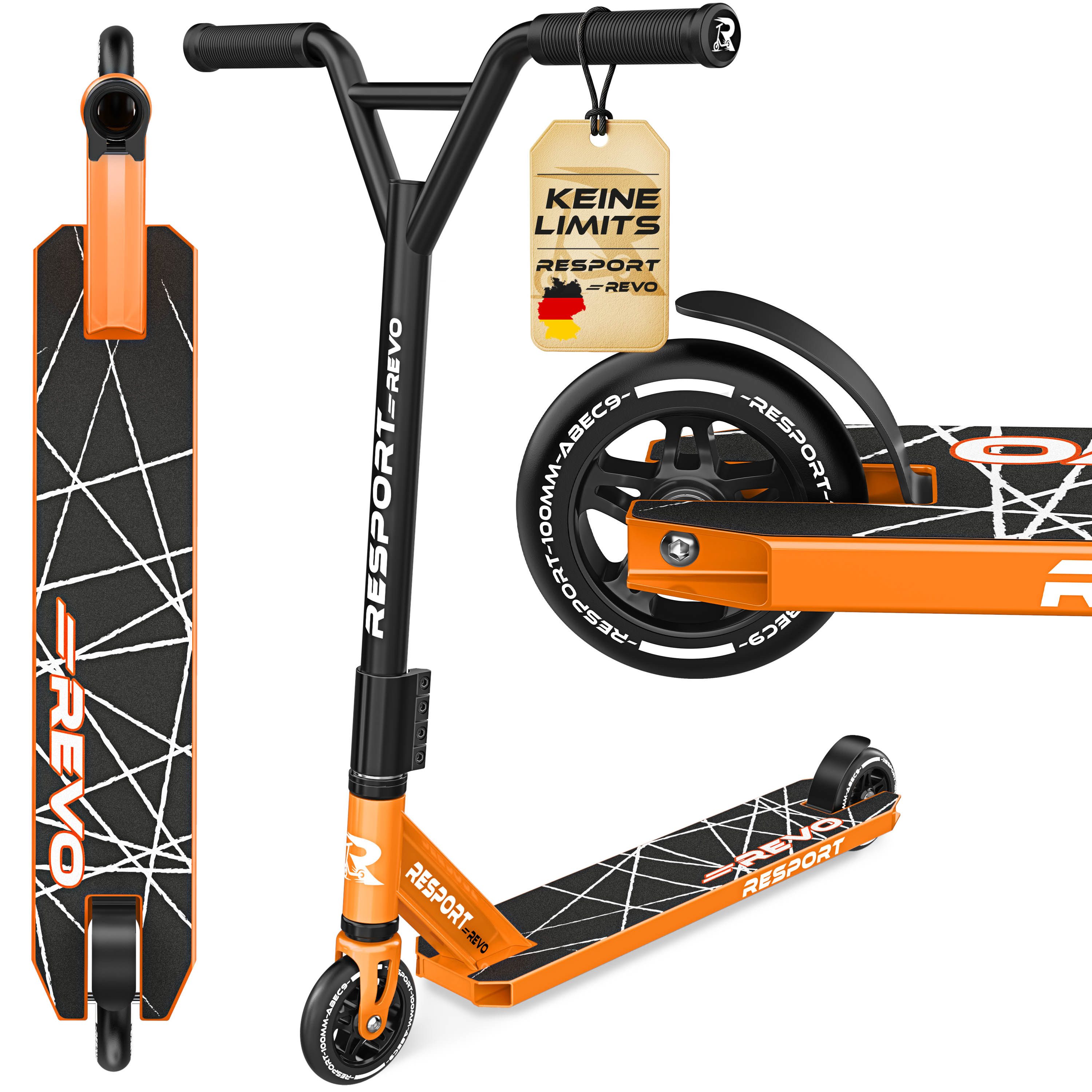 Cityroller RE:SPORT® Revo Stunt Scooter inkl. Ständer ABEC 9 Kugellagern 100mm