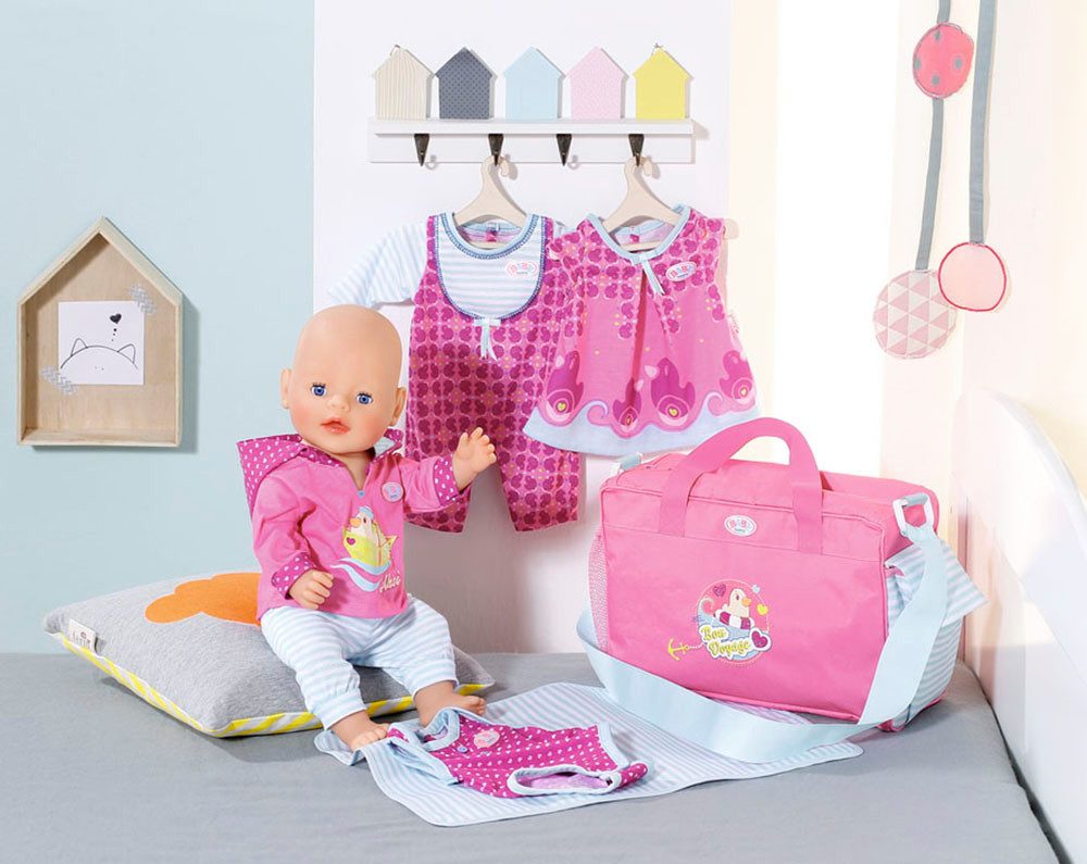 Baby Born Doll Clothes Great Value Set, 43 cm (Set consisting of 5-piece clothing set, changing bag incl. changing mat)