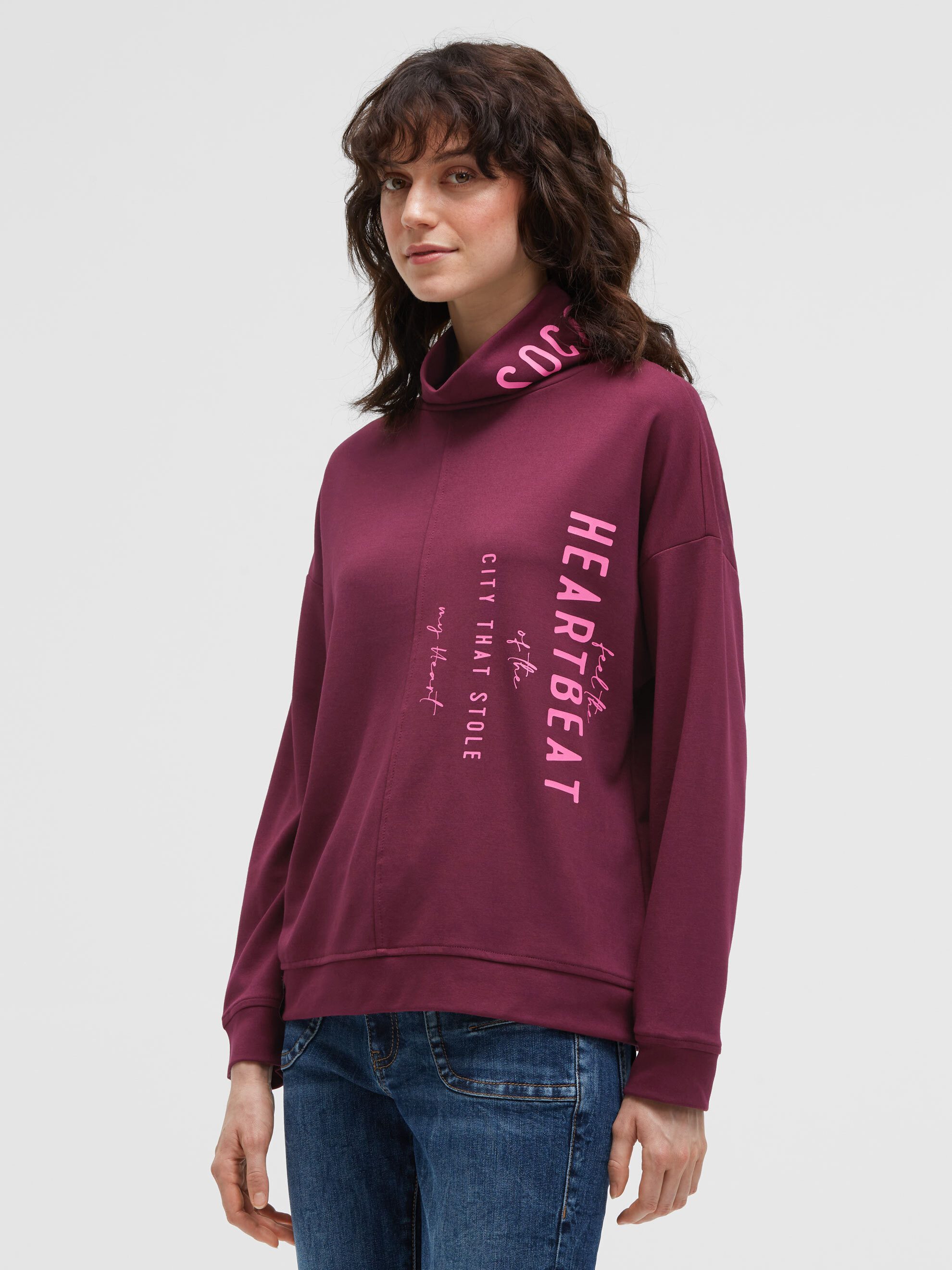 SOCCX Sweater mit Stehkragen