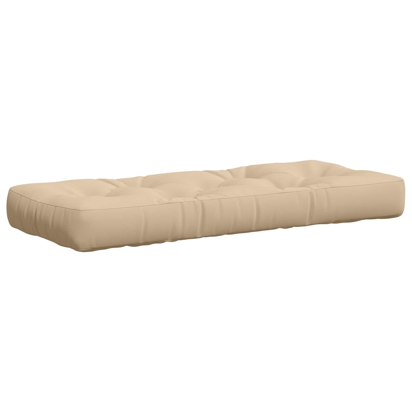 vidaXL Sitzauflage Pallet Sitzkissen VIANEN 100 % Polyester Creme 120 x 50 x 12 cm, (1 St)