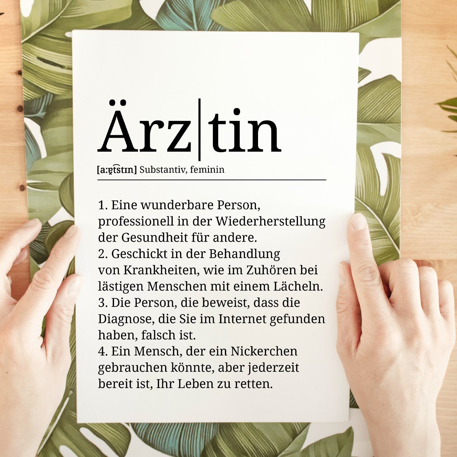 Tigerlino Poster Ärztin Definition Wandbild Medizinerin günstig online kaufen