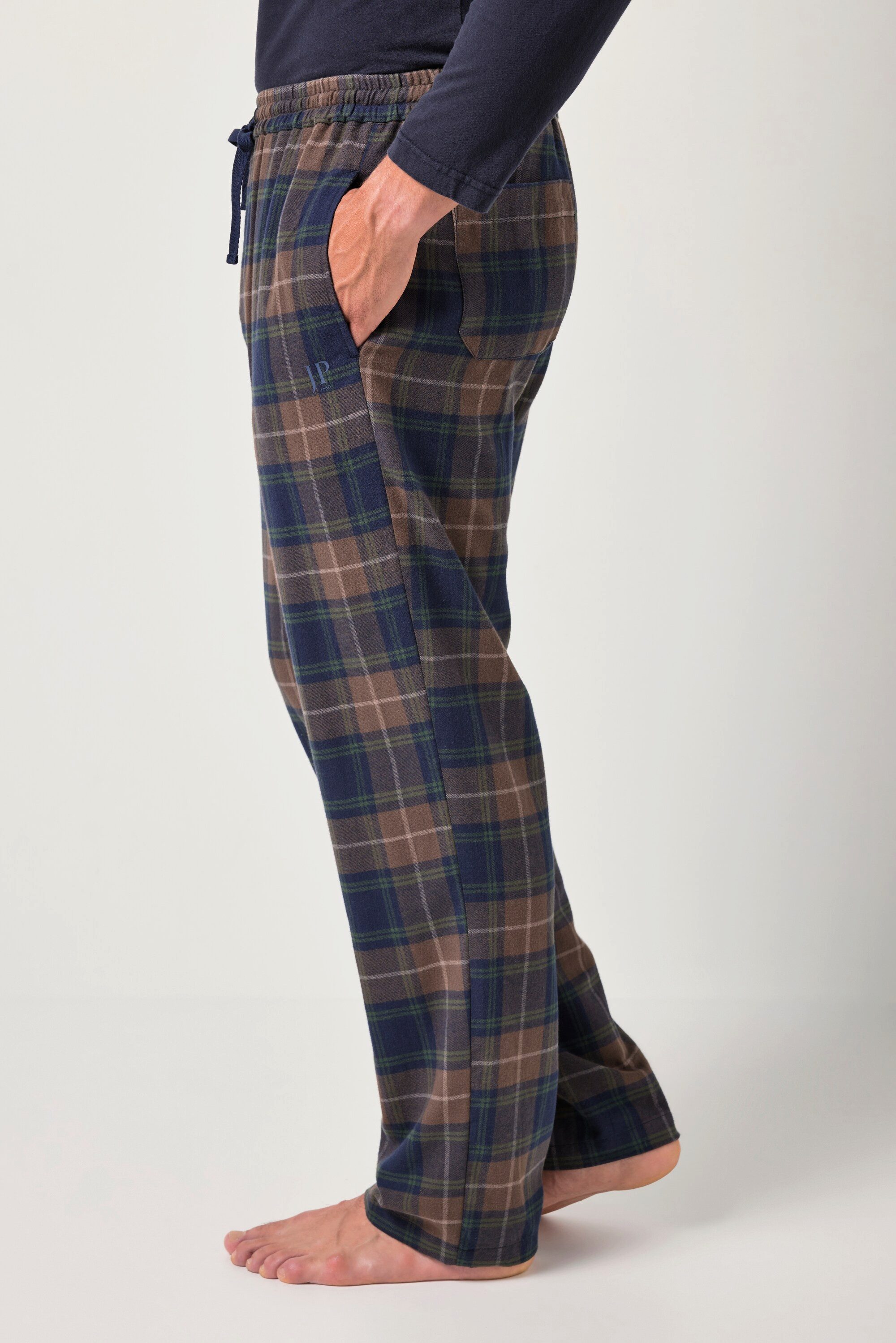 JP1880 Schlafanzug Schlafanzughose Homewear Flanell kariert