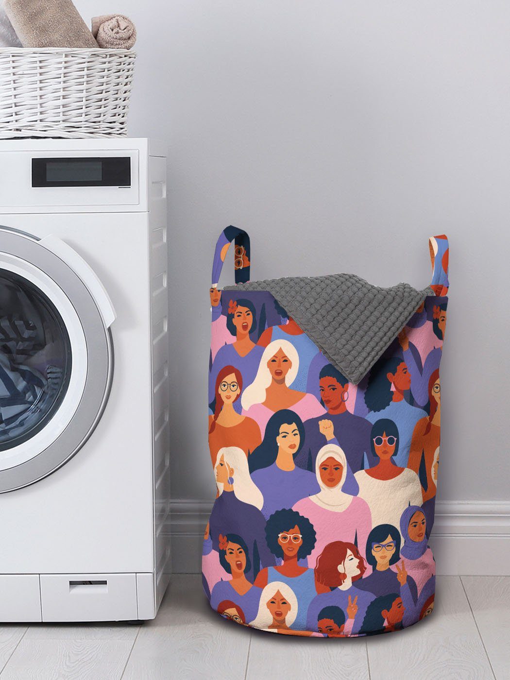 Griffen mit Waschsalons, Wäschesäckchen für Empowerment Women Wäschekorb Abakuhaus Kordelzugverschluss Feminist Diverse