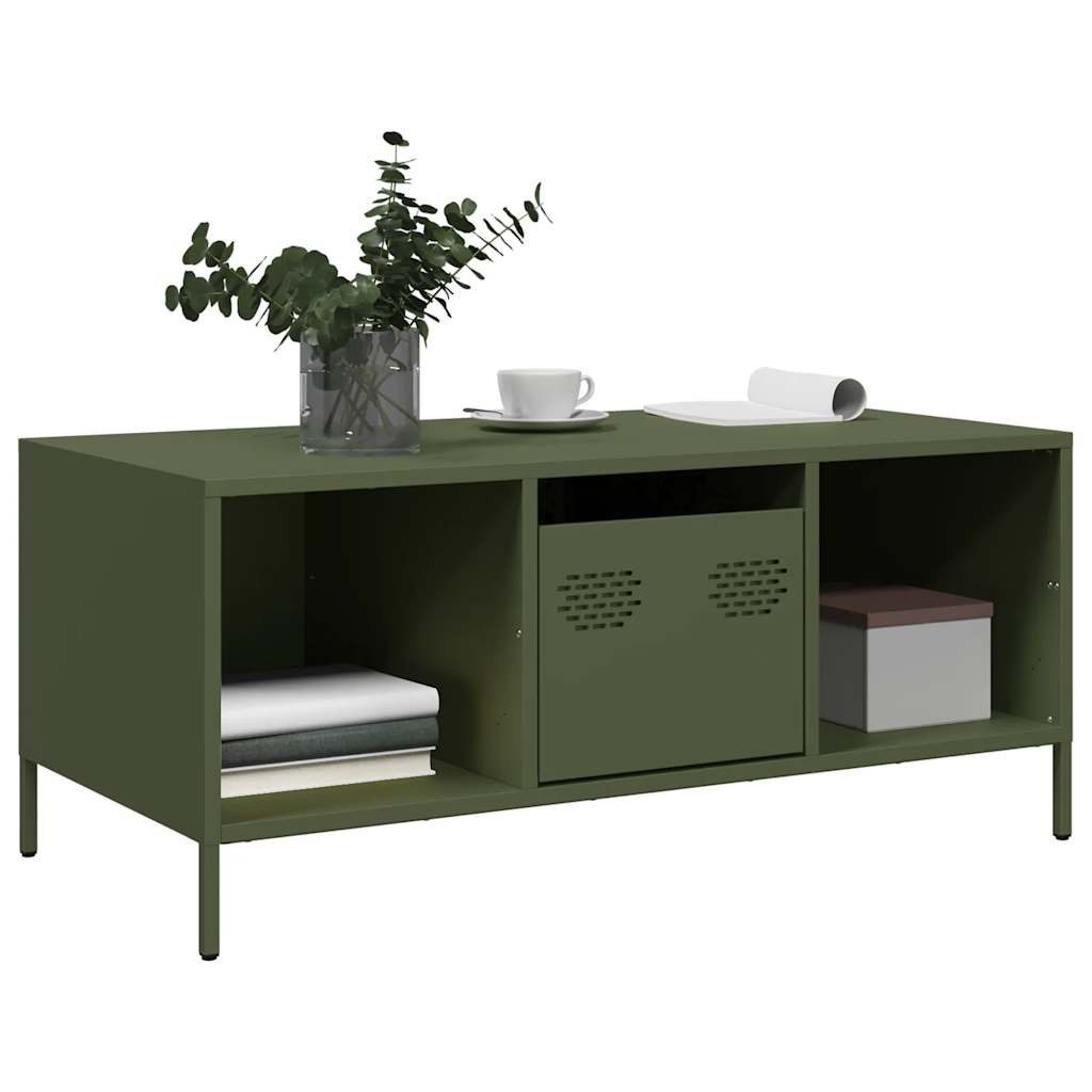 vidaXL Couchtisch Couchtisch Olivgrün 101,5x50x43,5 cm günstig online kaufen