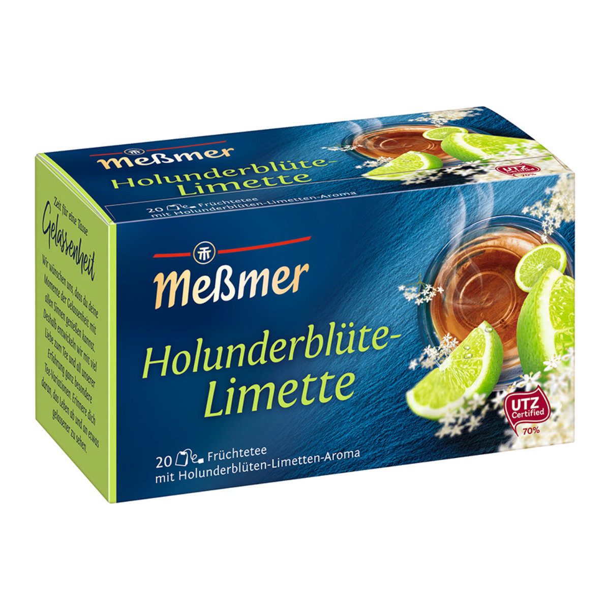 Meßmer Tee, Meßmer Holunderblüte Limette Früchtetee aromatisiert blumig 45g