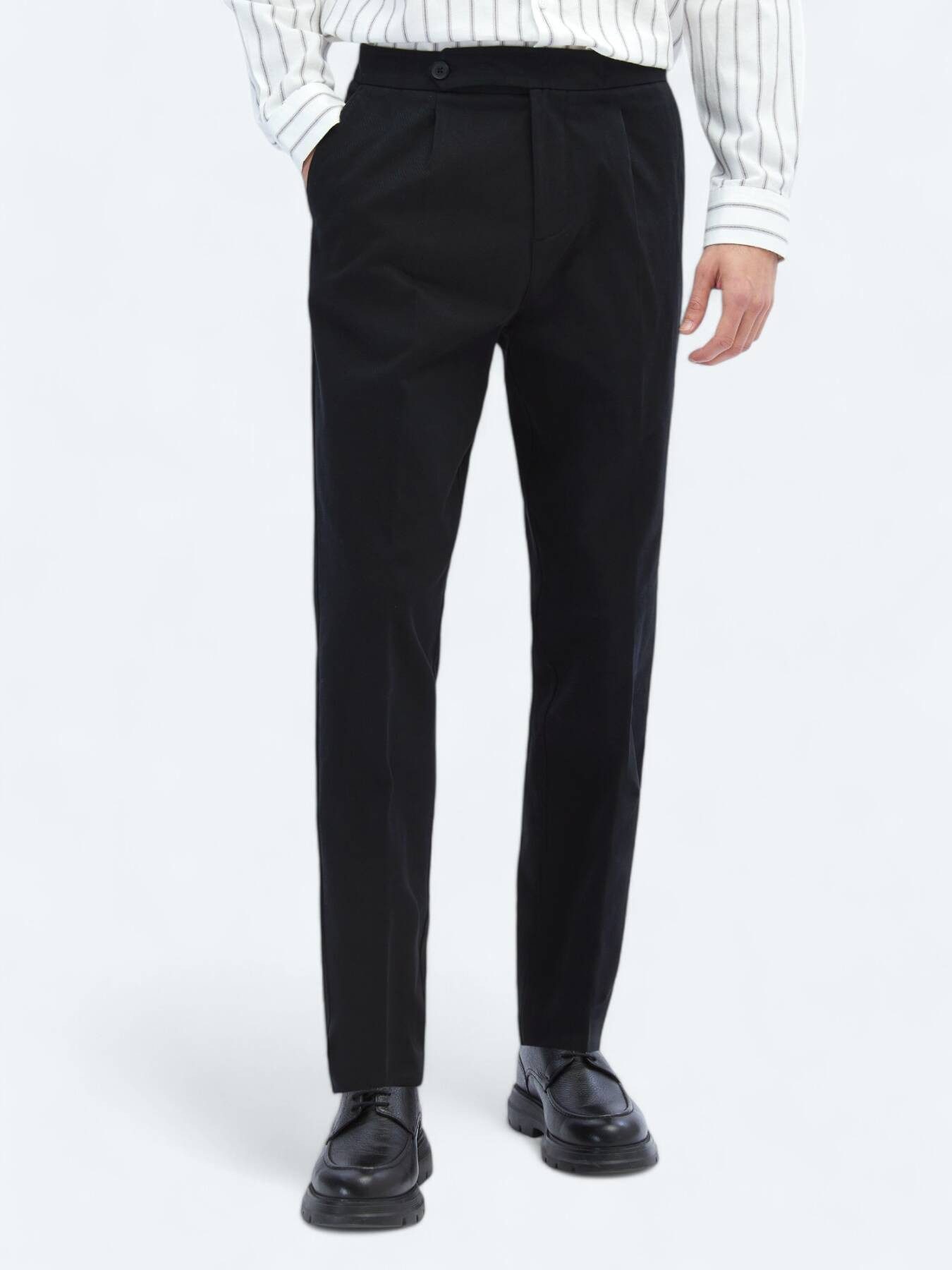 KİP Sweatponcho Lässige Hose aus gewebter Carrot-Passform aus Baumwollmischung