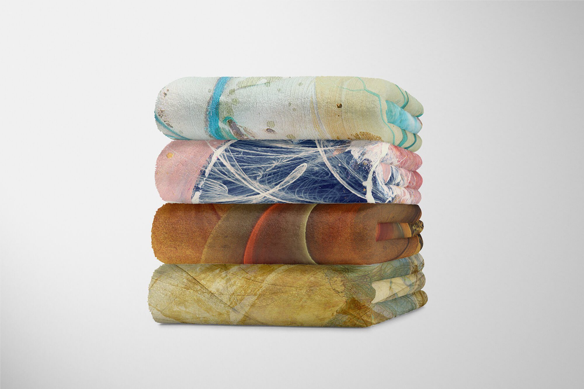 Sinus Art Baumwolle-Polyester-Mix (1-St), Saunatuch Handtuch Strandhandtuch mit Enigma Motiv, abstrakten Handtuch Handtücher Kuscheldecke