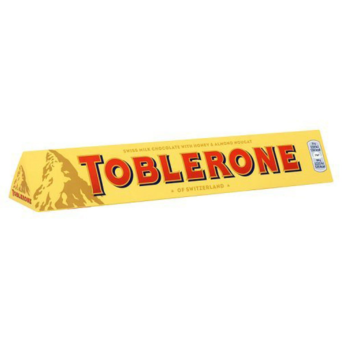 Toblerone Schokolade, Toblerone Schweizer Milchschokolade mit Honig Mandel Nougat 100g