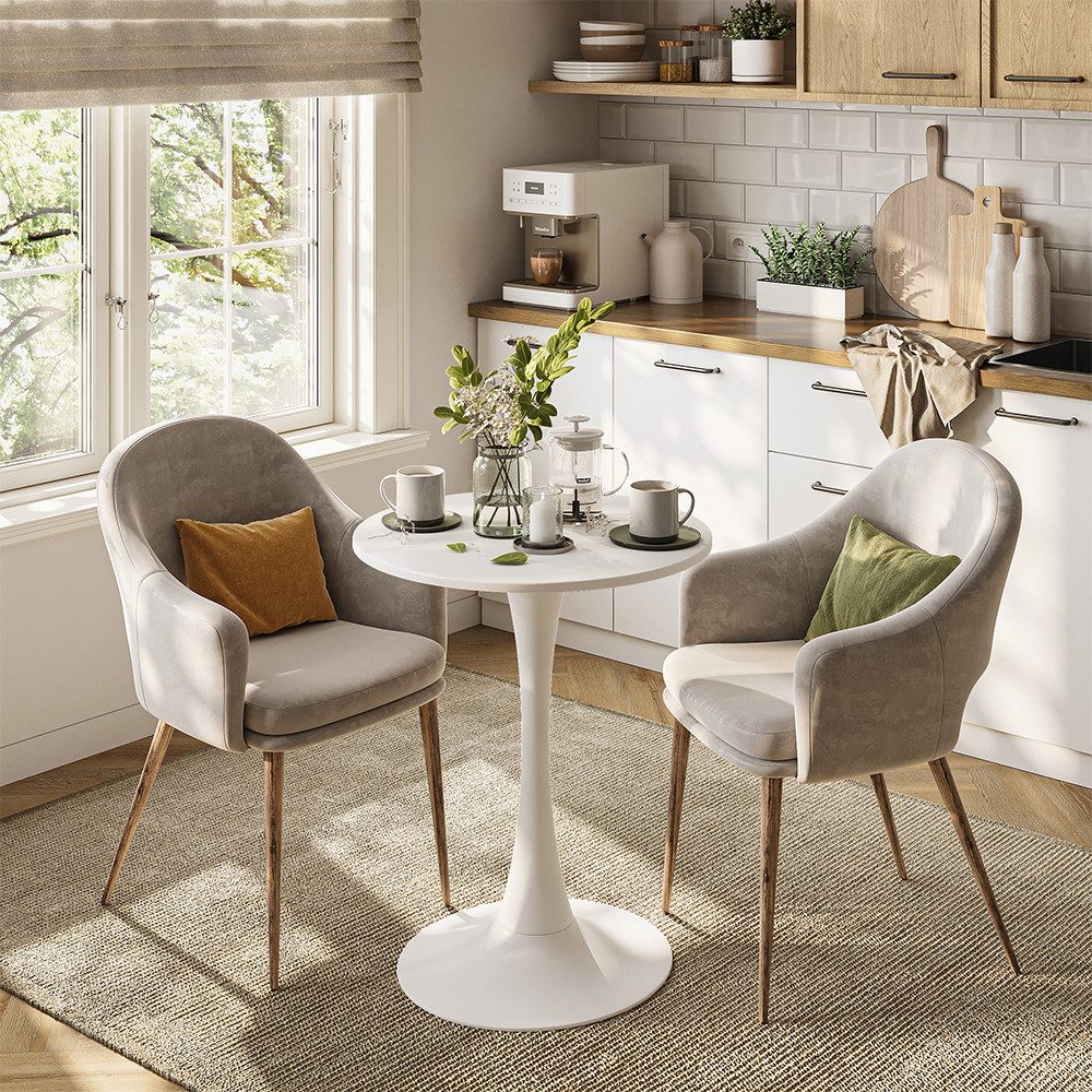 Vicco Esstisch Carl, Weiß, 60 x 60 cm (1-St)