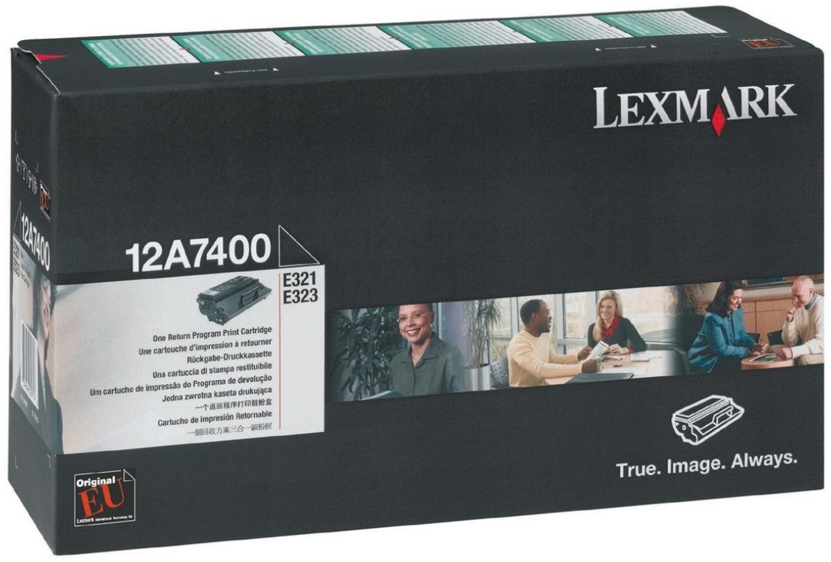 Lexmark Tonerpatrone Rückgabe-Tonerkartusche Lexmark 12A7400 E321 schwarz