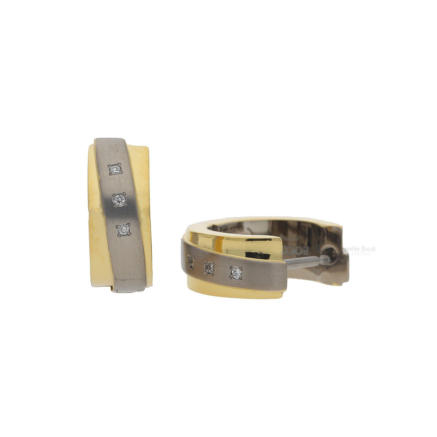 Paar Creolen Boccia Titan Brillant Creolen Bicolor 0560-04 185