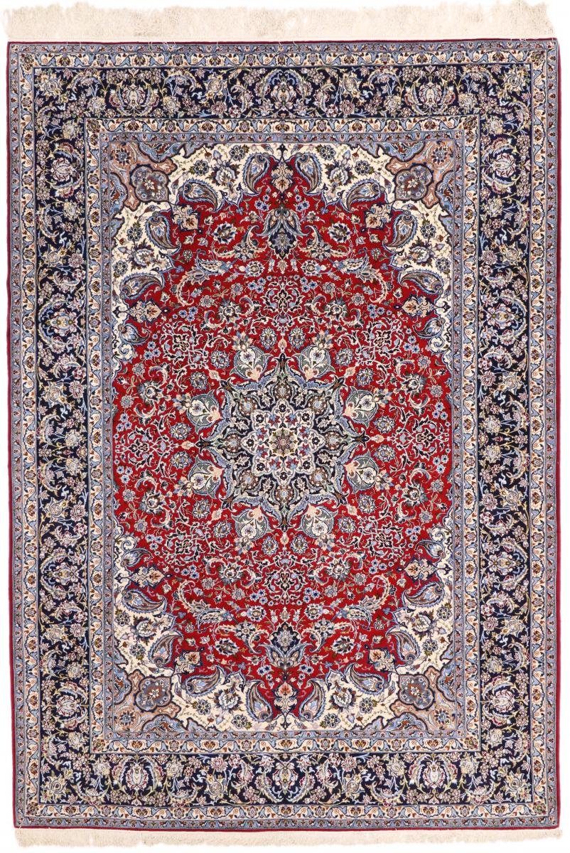 Orientteppich Isfahan Seidenkette 209x299 Handgeknüpfter Orientteppich, Nain Trading, rechteckig, Höhe: 6 mm