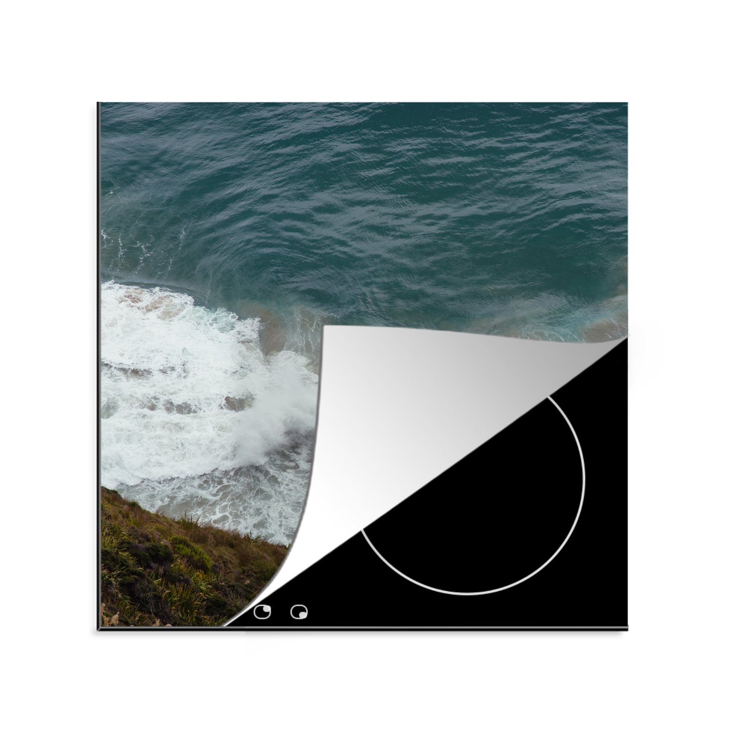 MuchoWow Herdblende-/Abdeckplatte Natur - Meer - Golf, Vinyl, (1 tlg), 78x78 cm, Ceranfeldabdeckung, Arbeitsplatte für küche