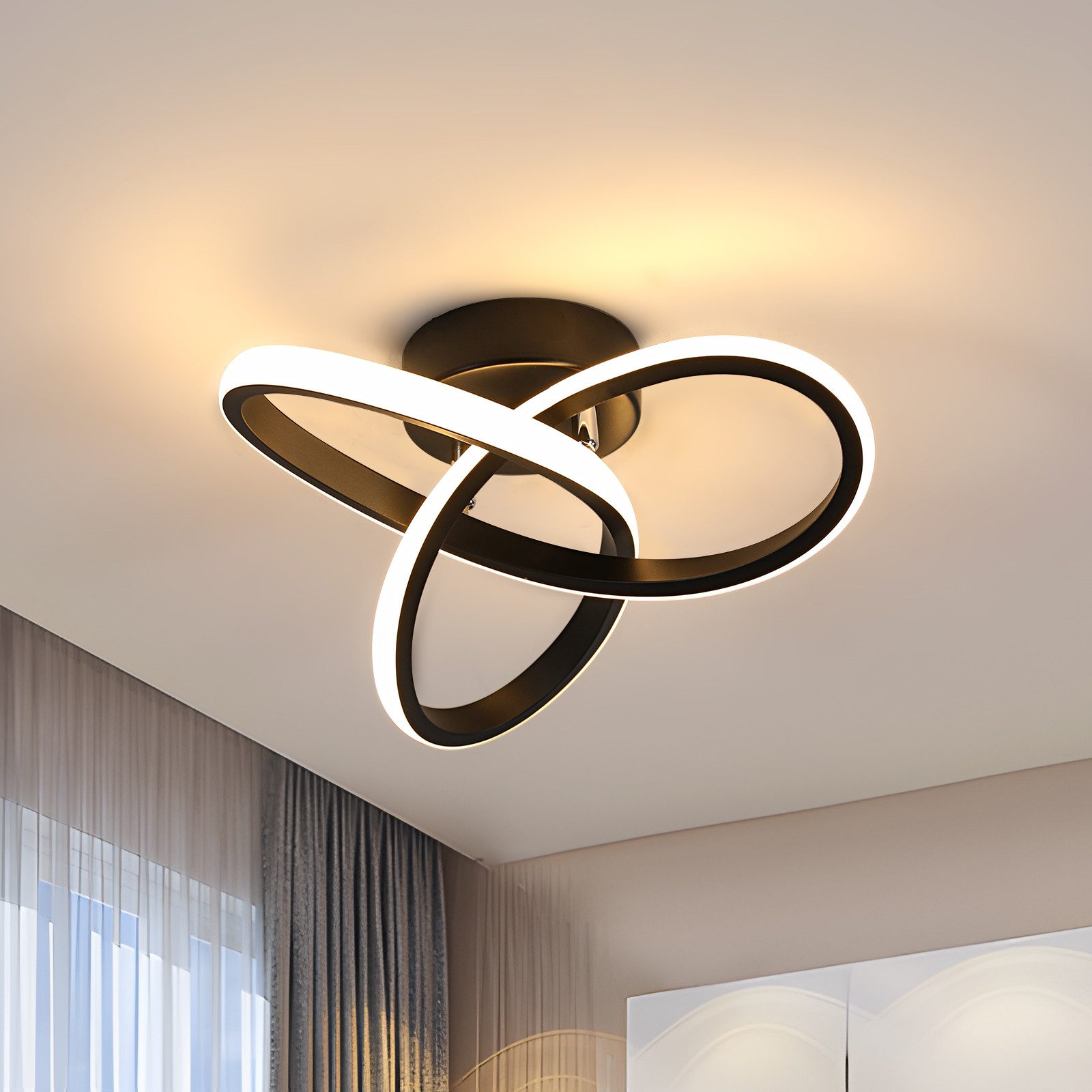 Goeco LED Deckenleuchte LED Deckenleuchte, Kleeblatt günstig online kaufen