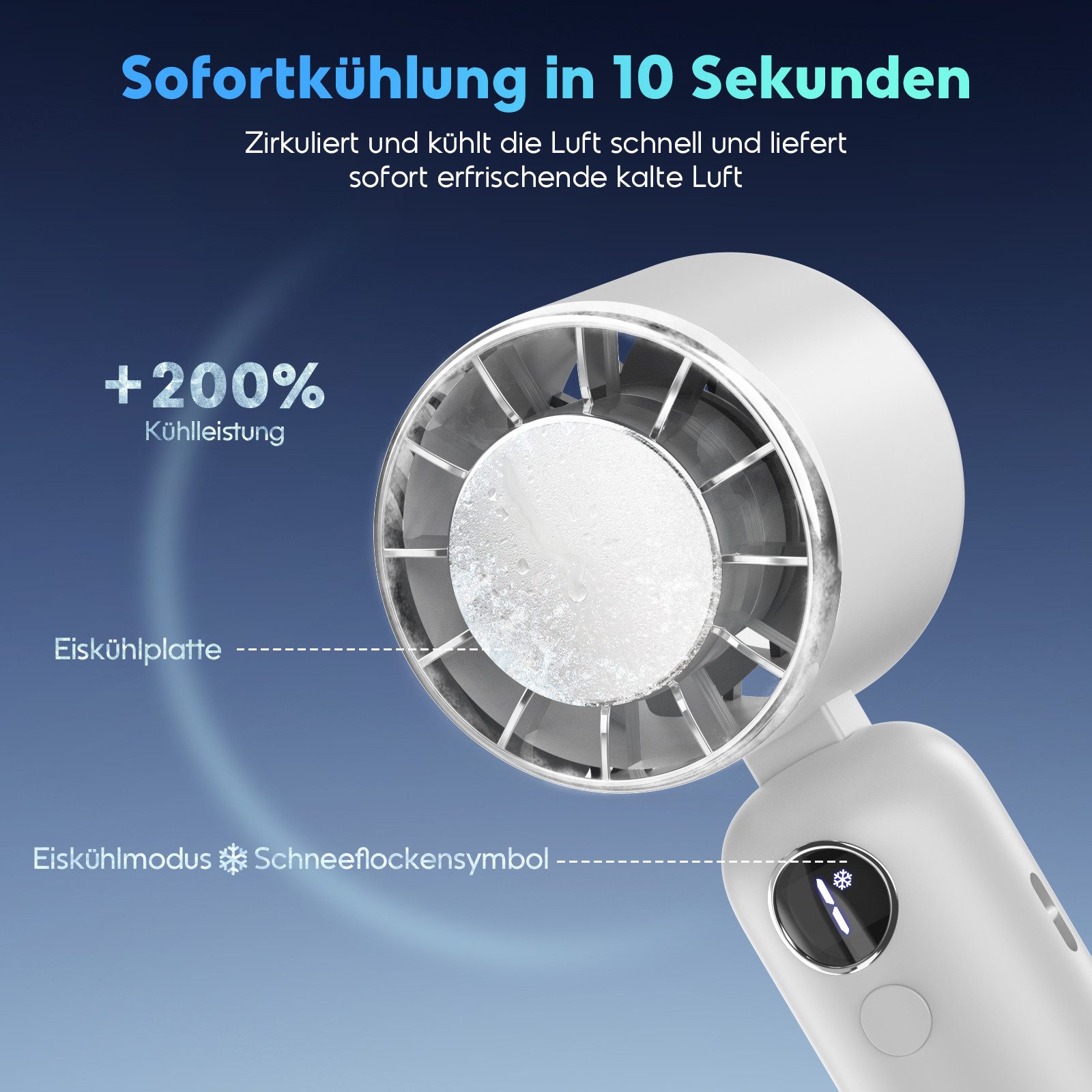 Fanttik Handventilator Tragbarer Tischventilator Einstellbare Geschwindigke günstig online kaufen