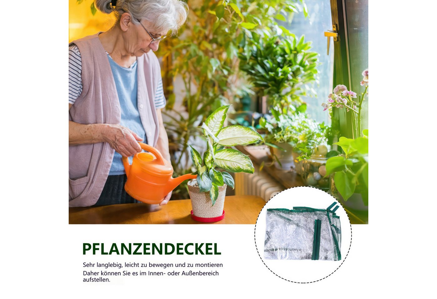 Thumbnail - BlingBin Gewächshaus Gewächshausabdeckung,PVC-Abdeckung für 4-stöckiges Gewächshaus, 1 Set, 155*69*49cm(4-Schicht), 4-Sc...