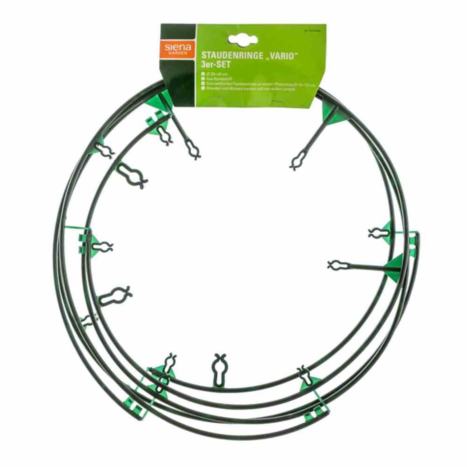 Siena Garden Rankhilfe Staudenring 3er Pack 25-40 cm Durchmesser verstellbar