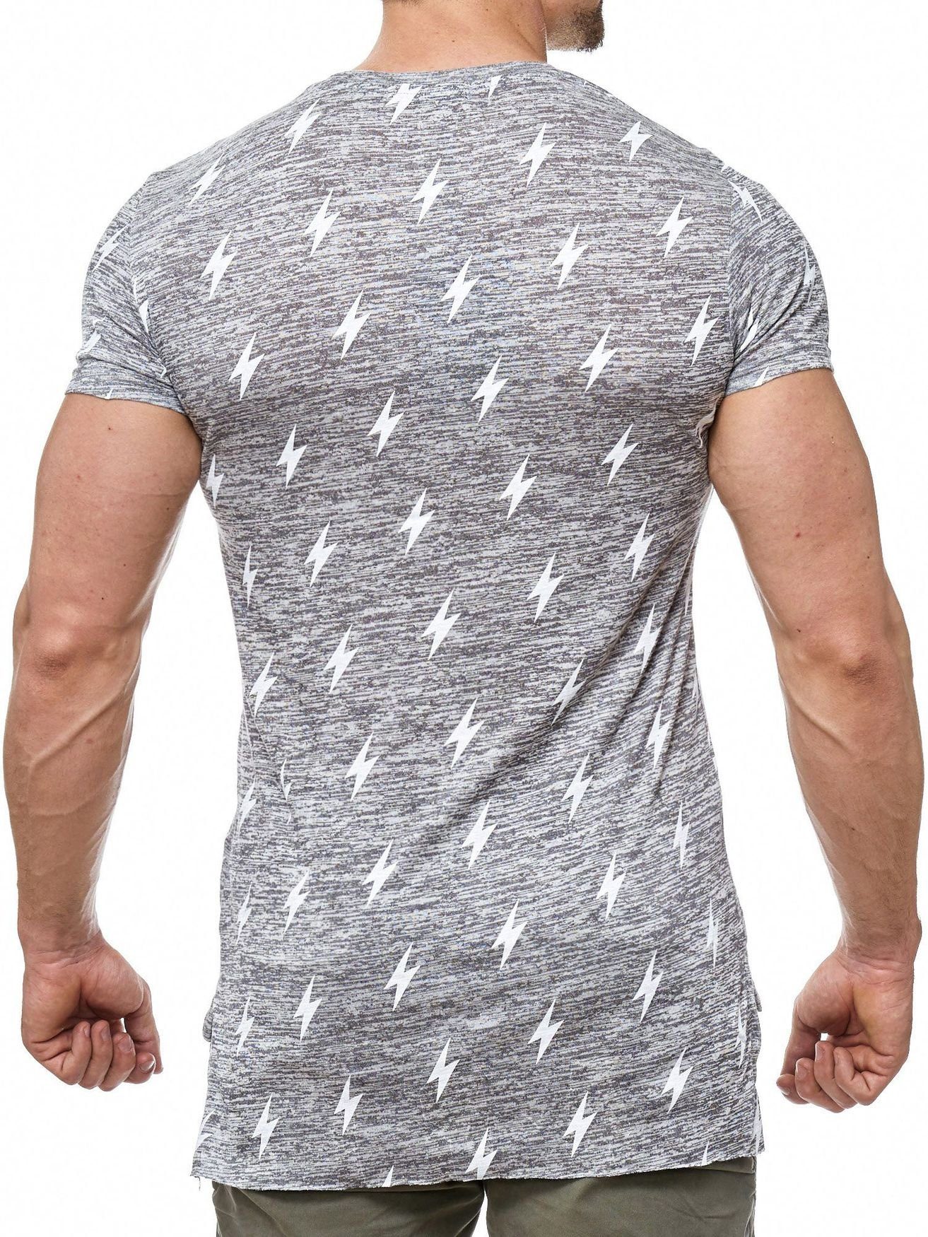 Flash Dunkelgrau T-Shirt Tee Long Egomaxx in Print T-Shirt Shirt 2009