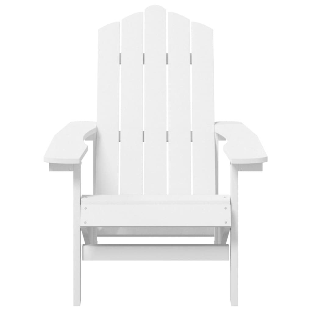 furnicato Gartenstuhl Adirondack-Gartenstühle mit Weiß Tisch HDPE