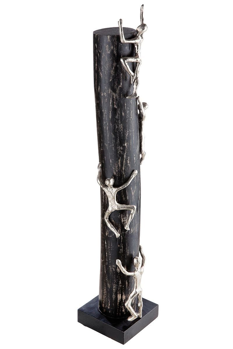 GILDE Dekoobjekt Holz Skulptur schwarz Hoch günstig online kaufen