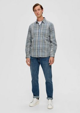 s.Oliver Langarmhemd Regular: Hemd aus Baumwolle Tape