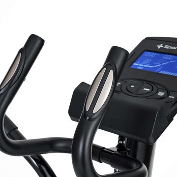 SportPlus Crosstrainer SP-ET-9600-iE, Crosstrainer für zuhause mit Magnetbremse, 24 Widerstandsstufen