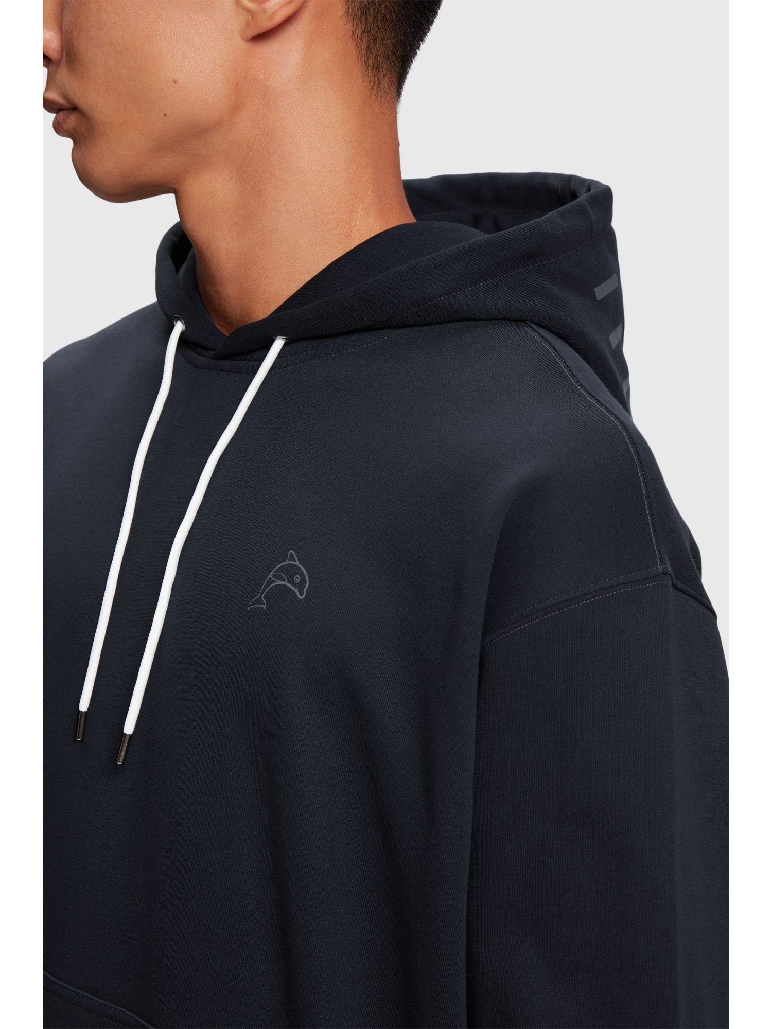 Esprit BLACK Dolphin Hoodie Color (1-tlg) Sweatshirt