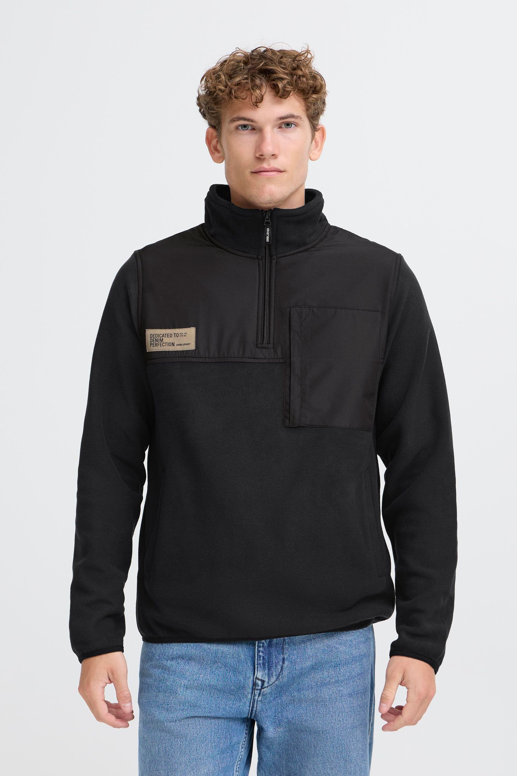 Blend Cardigan BHMasi Troyer Modische Troyer-Fleecepullover mit Reißverschl günstig online kaufen