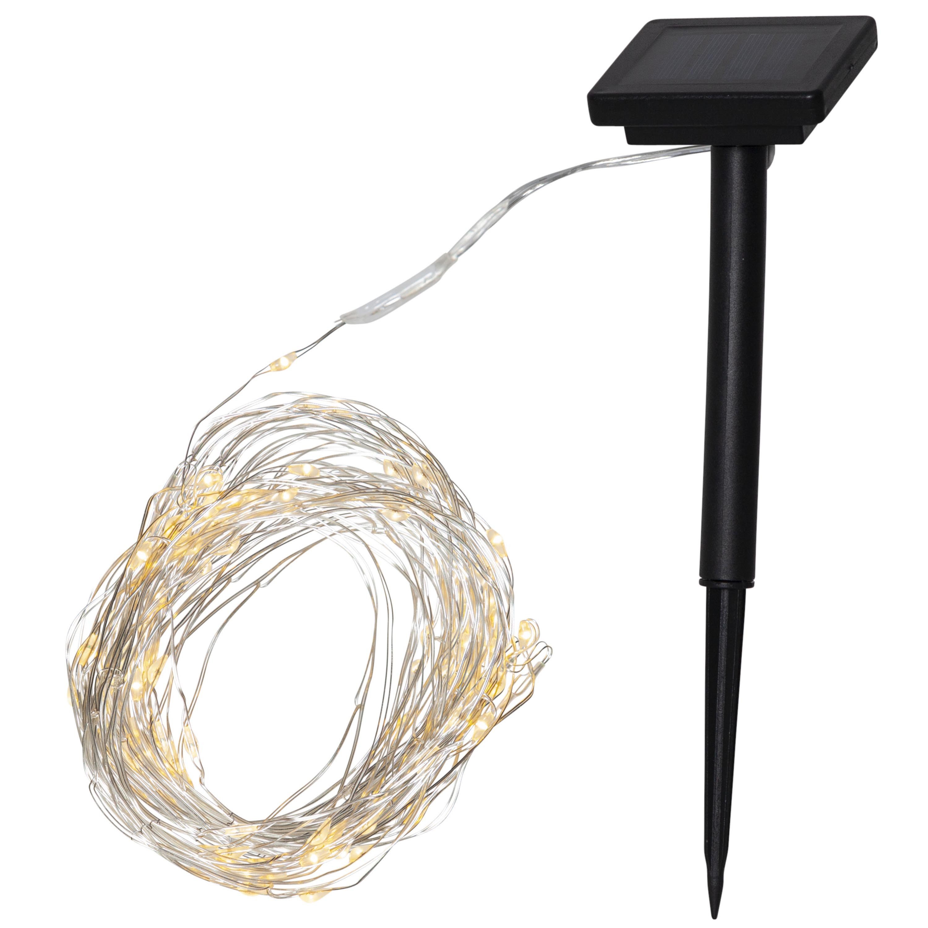 STAR TRADING Außen-Deckenleuchte Dew Drop, Solar-Lichterkette Dew Drop, (200 LEDs, Batterie)