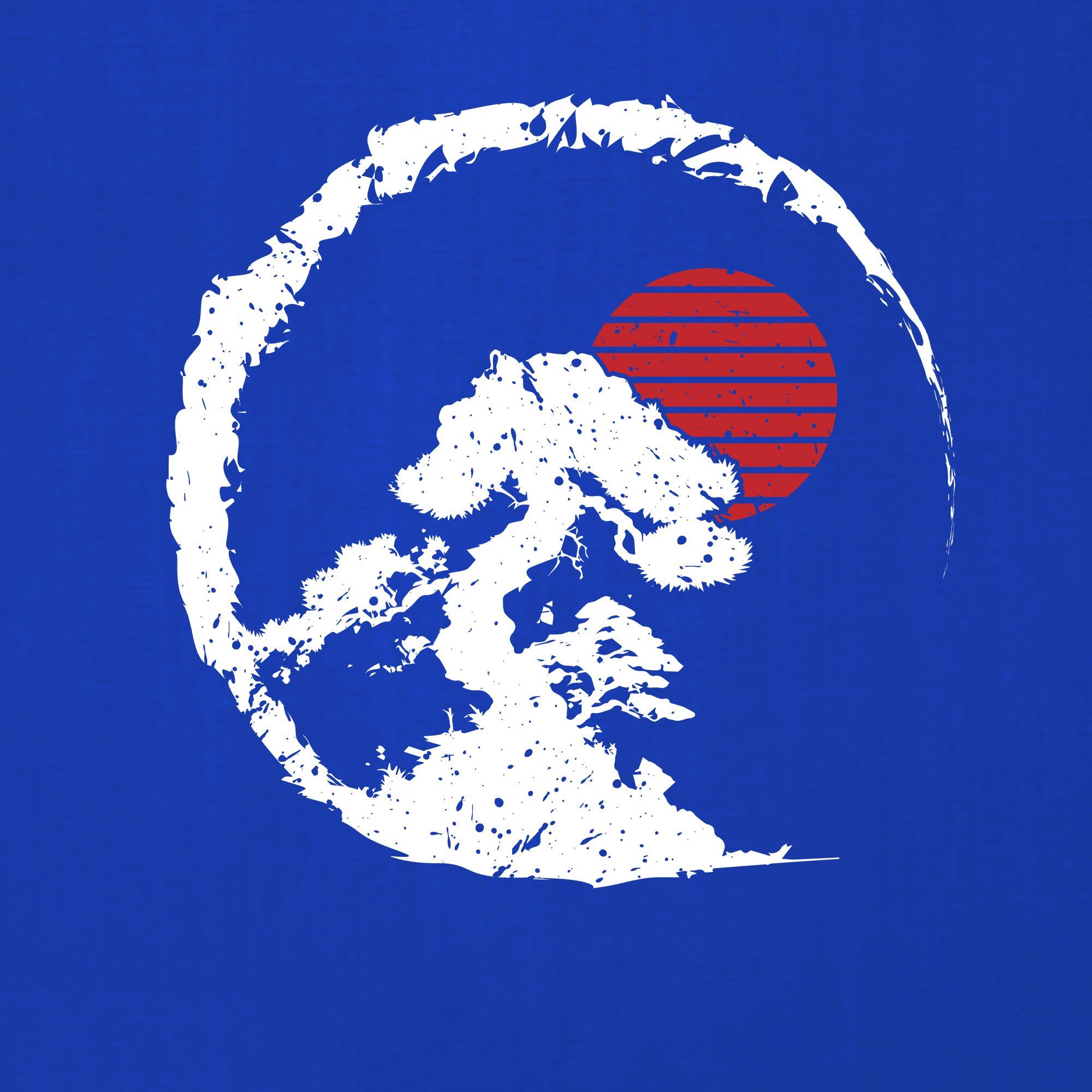 Herren T-Shirt Quattro Formatee Bosai- Blau Ästhetik Japan (1-tlg) Kurzarmshirt Anime