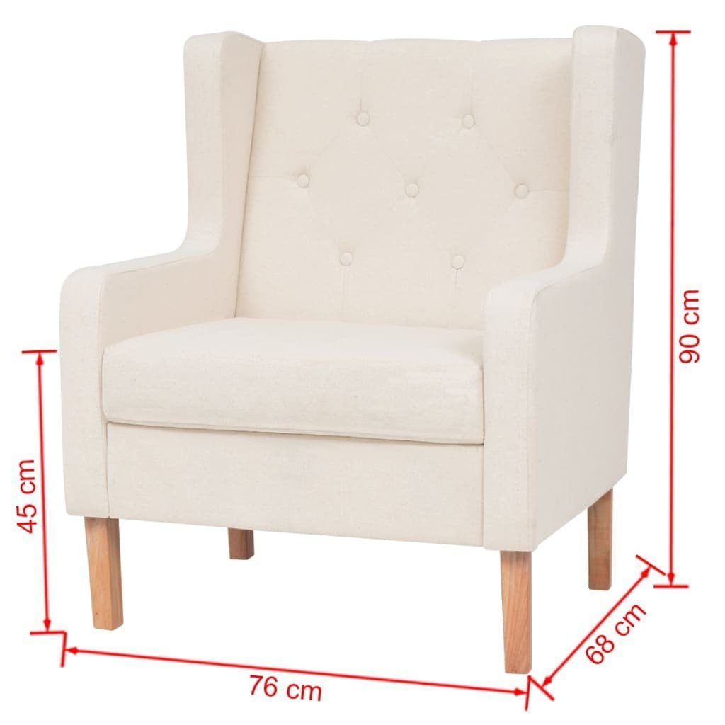 (Set(3-tlg), und Modern Design, Armlehnen Rückenlehne DOTMALL Sofa Cremeweiß mit