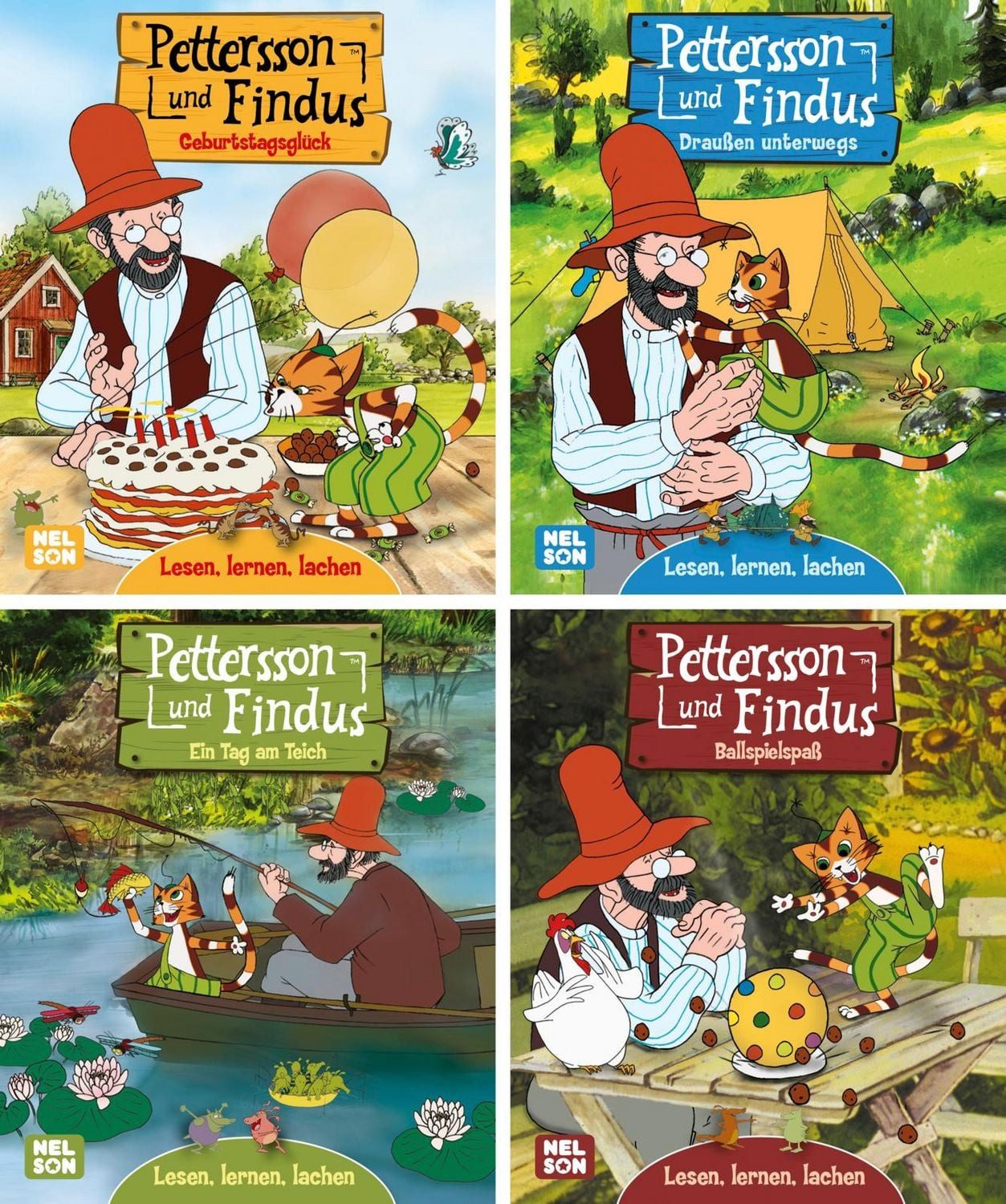Nelson Mini-Bücher: 4er Pettersson und Findus 1-4 / diverse