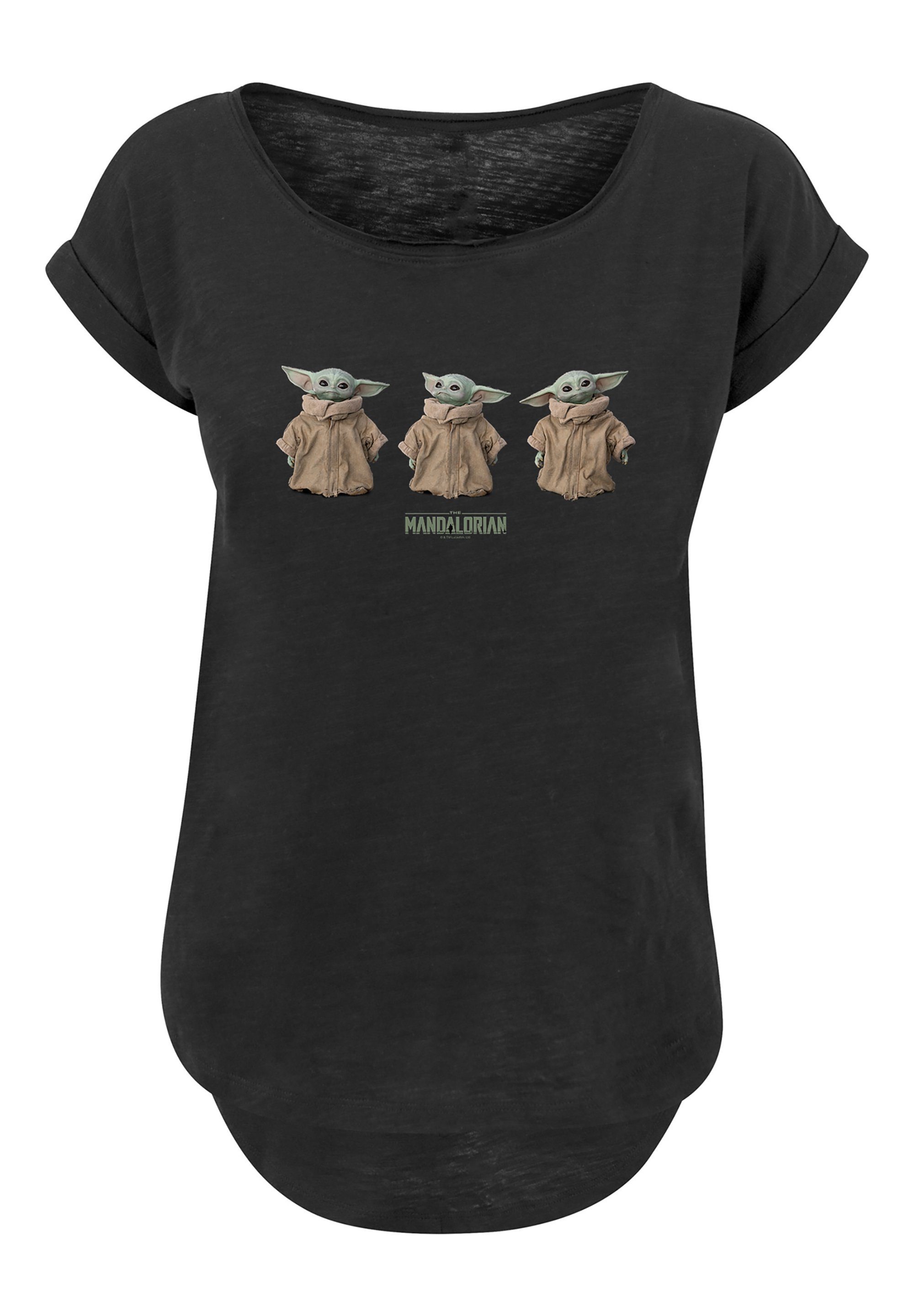 Merch,Lang,Longshirt,Bedruckt Fan Baby Yoda Premium Star F4NT4STIC Mandalorian T-Shirt Merch The Damen,Premium Wars -