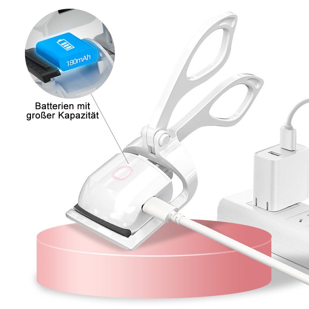 Wimpernzange, Wimpernzange Beheizte Elektrische Wiederaufladbare USB Wimpernzange zggzerg Orange
