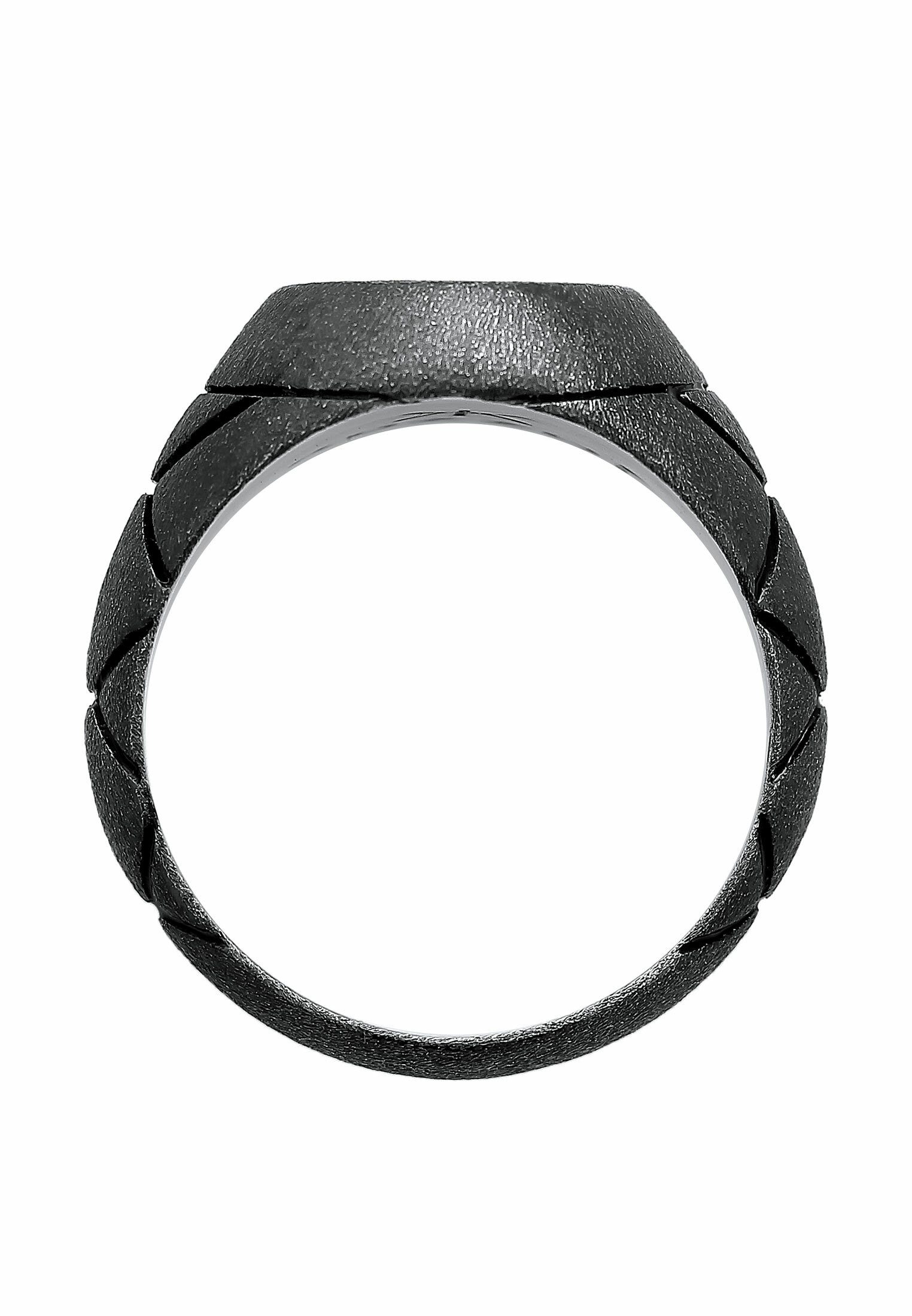 Kuzzoi Siegelring Herren Siegelring Oval Emaille 925er Silber